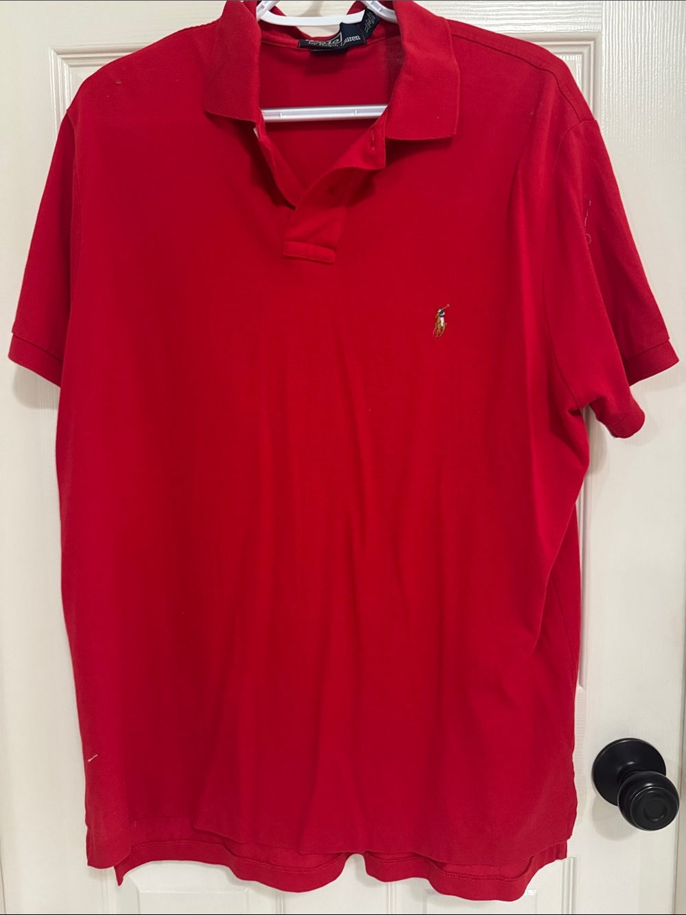 Ralph Lauren Bright Red Men’s Polo with Embroidered Pony